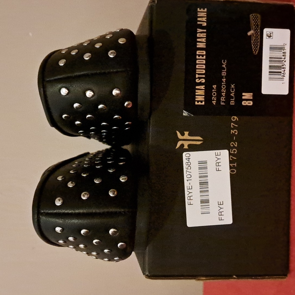 Frye Emma Studded Black Mary Jane Flats - Picture 6 of 8